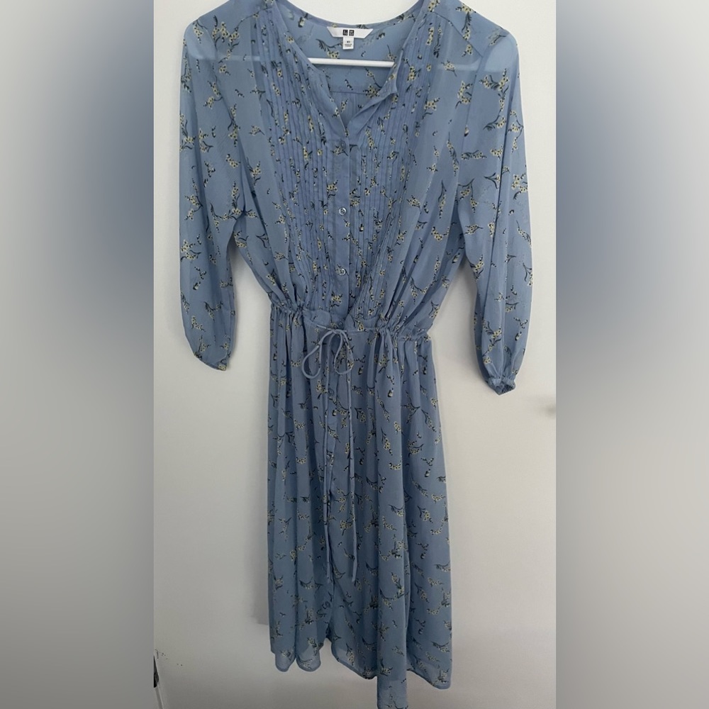 Uniqlo Floral Chiffon Dress